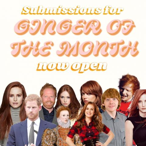 Ginger of the month submissions open.